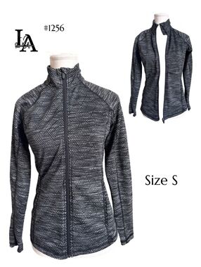 Joe Fresh Active Jacket Black Pattern Monochrome